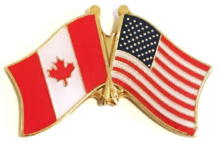Canada World Flag Lapel Pin - Double (Canada flag on left)