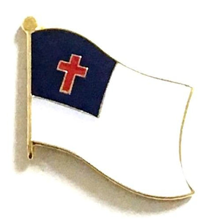 Christian Flag Single Lapel Pin