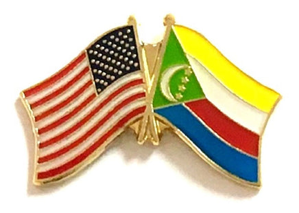 Comoros World Flag Lapel Pin - Double