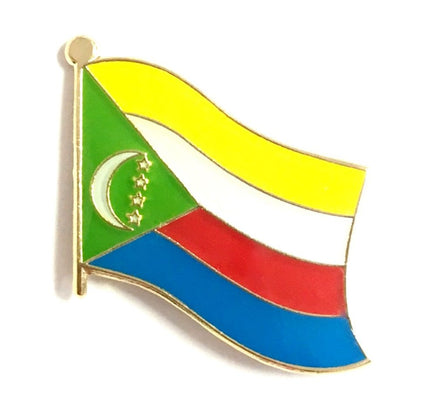Comoros World Flag Lapel Pin - Single