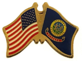 Idaho Flag Lapel Pin - Double