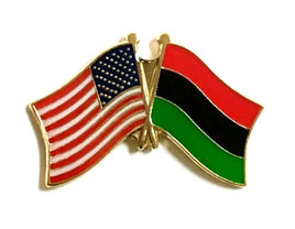 Afro American World Flag Lapel Pin  - Double