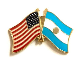 Argentina World Flag Lapel Pin  - Double