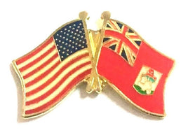 Bermuda World Flag Lapel Pin  - Double