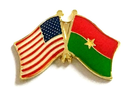 Burkina Faso World Flag Lapel Pin  - Double