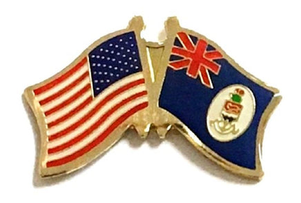 Cayman Islands World Flag Lapel Pin  - Double