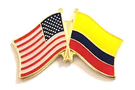 Colombia World Flag Lapel Pin  - Double