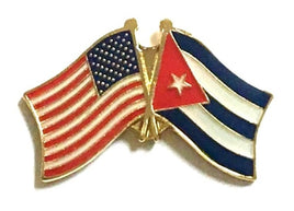 Cuba World Flag Lapel Pin  - Double