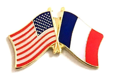 France World Flag Lapel Pin  - Double
