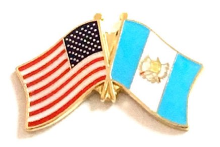 Guatemala World Flag Lapel Pin  - Double