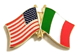 Italy World Flag Lapel Pin  - Double