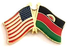 Malawi World Flag Lapel Pin  - Double