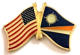 Marshall Islands World Flag Lapel Pin  - Double