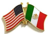 Mexico World Flag Lapel Pin  - Double