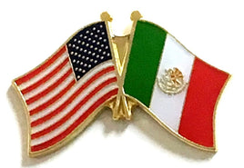 Mexico World Flag Lapel Pin  - Double