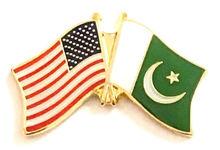 Pakistan World Flag Lapel Pin  - Double