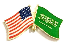 Saudi Arabia World Flag Lapel Pin  - Double