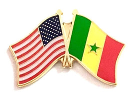 Senegal World Flag Lapel Pin  - Double