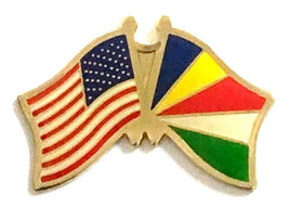 Seychelles World Flag Lapel Pin  - Double