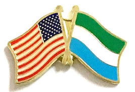 Sierra Leone  World Flag Lapel Pin  - Double