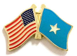 Somalia World Flag Lapel Pin  - Double