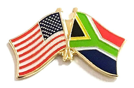 South Africa World Flag Lapel Pin  - Double