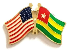 Togo World Flag Lapel Pin  - Double
