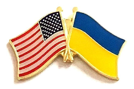 Ukraine Friendship World Flag Lapel Pin 
