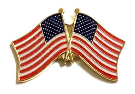 United States World Flag Lapel Pin  - Double