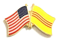 South Vietnam World Flag Lapel Pin  - Double