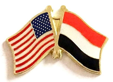 Yemen World Flag Lapel Pin  - Double