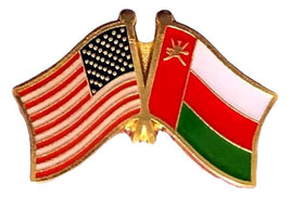 Oman World Flag Lapel Pin  - Double