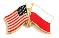 Poland without Eagle World Flag Lapel Pin  - Double
