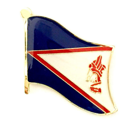 American Samoa World Flag Lapel Pin  - Single
