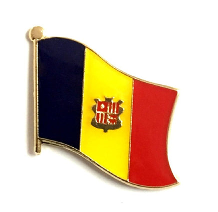 Andorra World Flag Lapel Pin  - Single