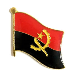 Angola World Flag Lapel Pin  - Single