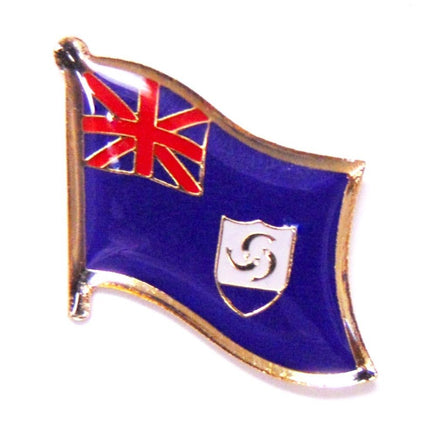 Anguilla World Flag Lapel Pin  - Single