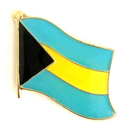 Bahamas World Flag Lapel Pin  - Single
