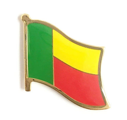 Benin World Flag Lapel Pin  - Single