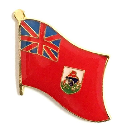 Bermuda World Flag Lapel Pin  - Single