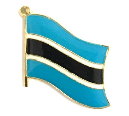 Botswana World Flag Lapel Pin  - Single