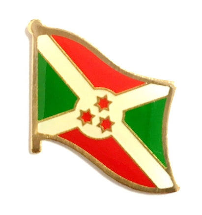 Burundi World Flag Lapel Pin  - Single