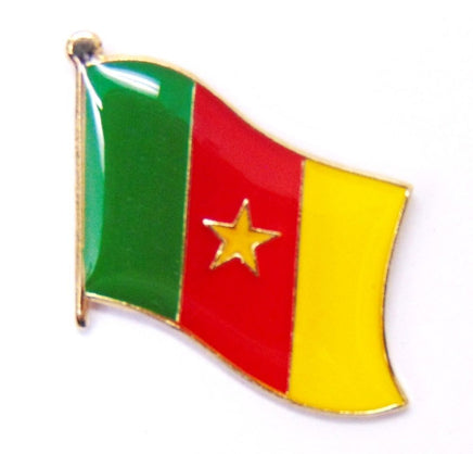 Cameroon World Flag Lapel Pin  - Single