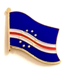 Cape Verde World Flag Lapel Pin  - Single