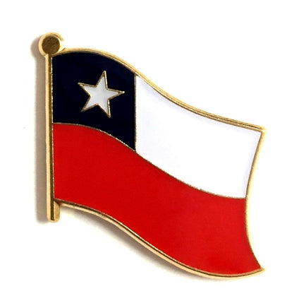 Chile World Flag Lapel Pin  - Single