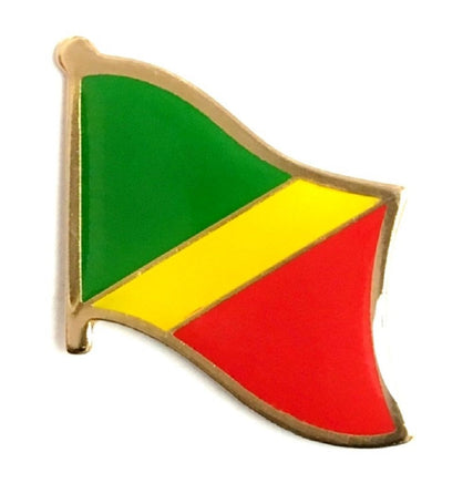 Congo Republic World Flag Lapel Pin  - Single