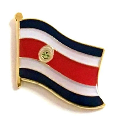 Costa Rica World Flag Lapel Pin  - Single