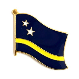 Curacao World Flag Lapel Pin  - Single