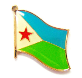 Djibouti World Flag Lapel Pin  - Single