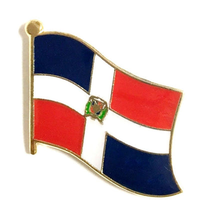 Dominican Republic World Flag Lapel Pin  - Single